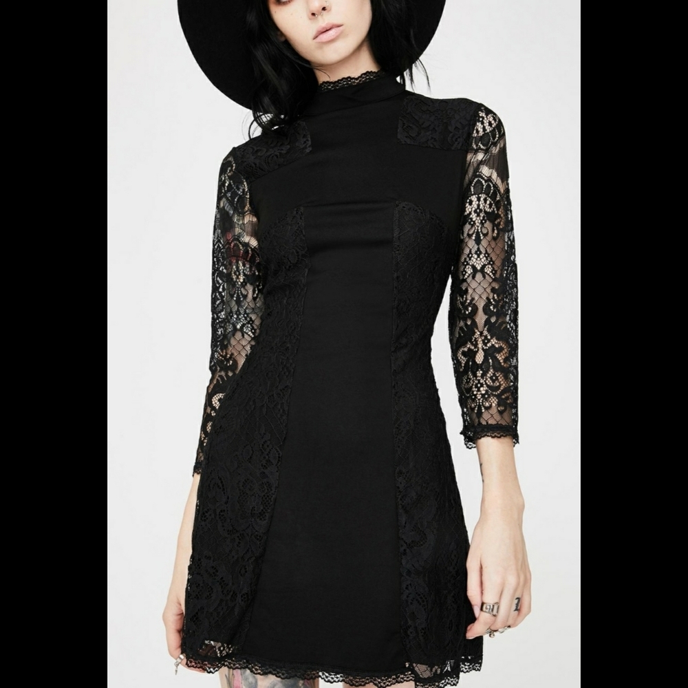 Killstar Crossed Over lace dress